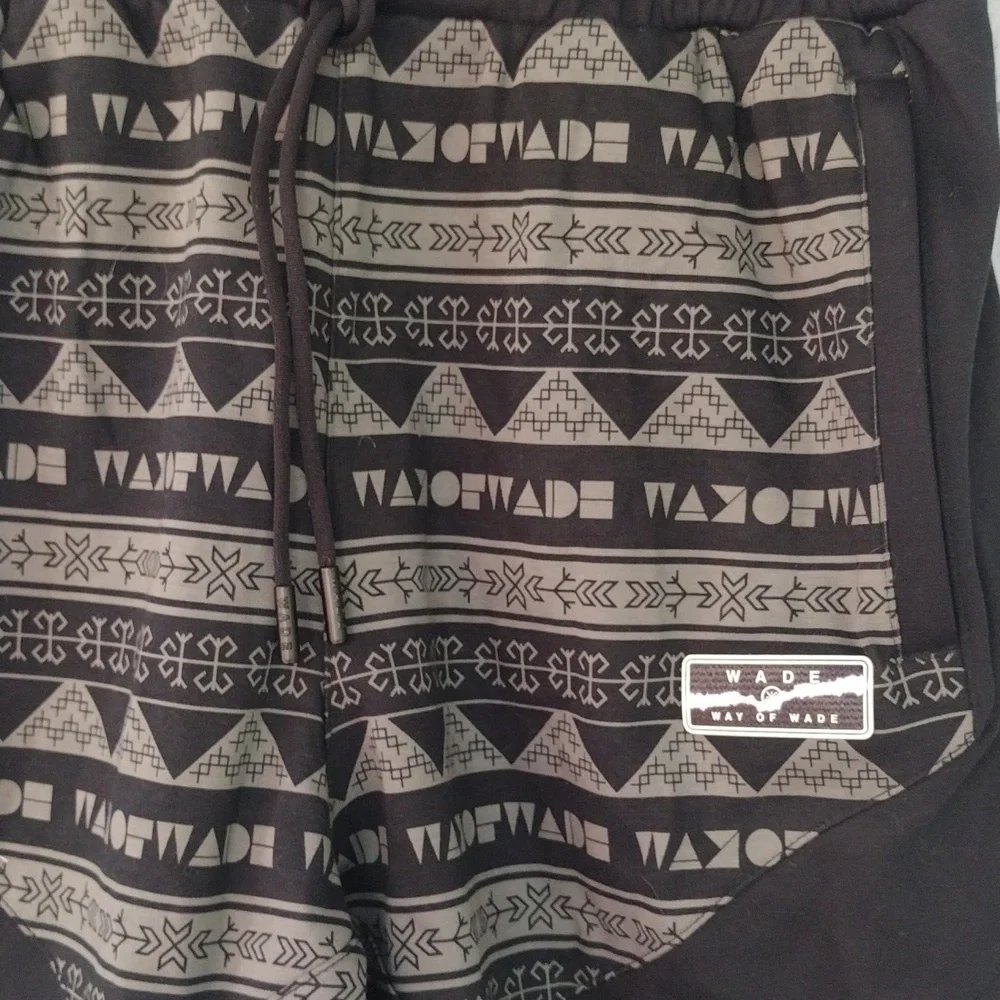 Wade Black and Gray Patterned Shorts